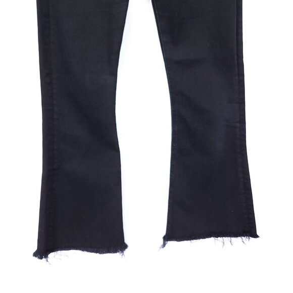 Rag & Bone Jeans Size 25 Flare Leg Frayed Hem10 inch Crop Black - Picture 7 of 16